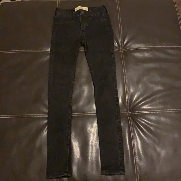 Black Mid Waste Hollister Super Skinny Jeans - Picture 2 of 4